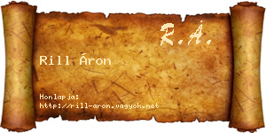 Rill Áron névjegykártya
